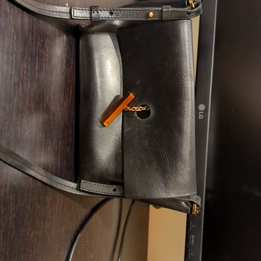 Sophie Hulme Black Pinch Bag